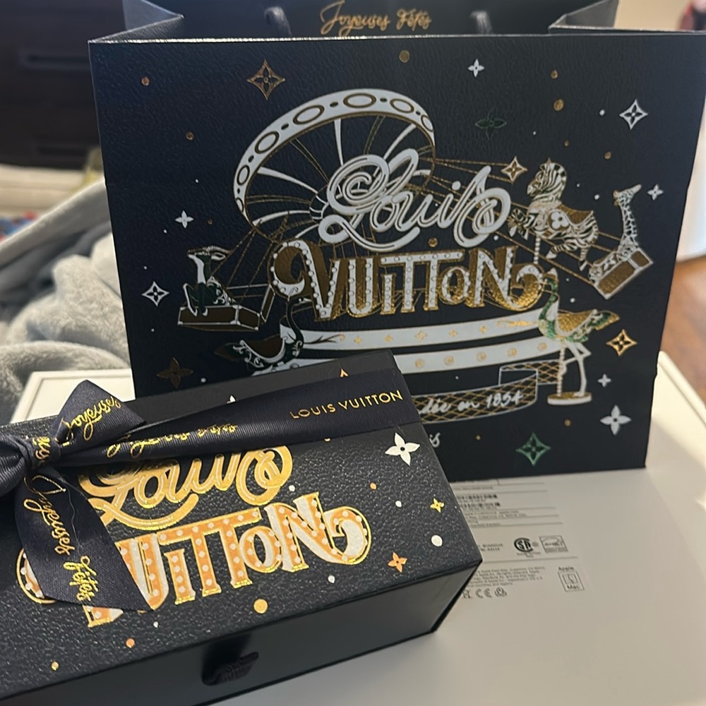 2024 Louis Vuitton holidayy sunglass box with small bag.